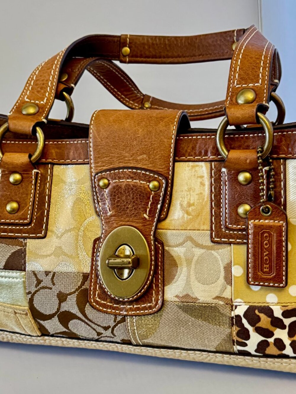 Vintage Coach Patchwork Bag